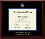 The University of Tulsa diploma frame - Masterpiece Medallion Diploma Frame in Gallery