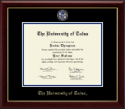 The University of Tulsa Masterpiece Medallion Diploma Frame in Gallery