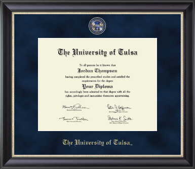 The University of Tulsa diploma frame - Regal Edition Diploma Frame in Noir