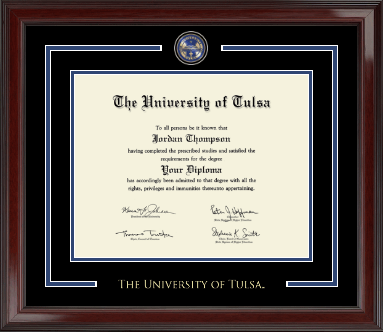 The University of Tulsa diploma frame - Showcase Edition Diploma Frame in Encore