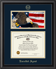 PTIN Directory Inc. certificate frame - Enrolled Agent Campus Scene Certificate Frame in Midnight