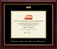 Institute of Hazardous Materials Management certificate frame - Gold Embossed Certificate Frame in Gallery