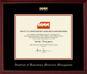 Institute of Hazardous Materials Management certificate frame - Gold Embossed Certificate Frame in Camby