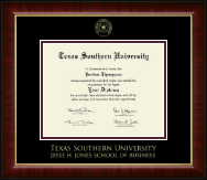 Texas Southern University Gold Embossed Diploma Frame in Murano