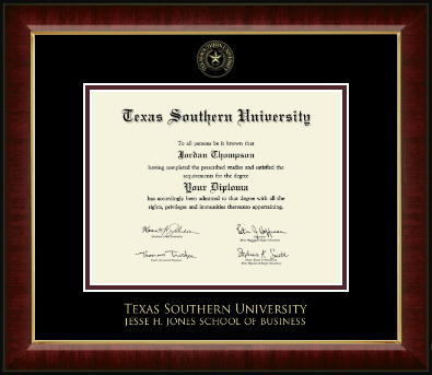 Texas Southern University diploma frame - Gold Embossed Diploma Frame in Murano