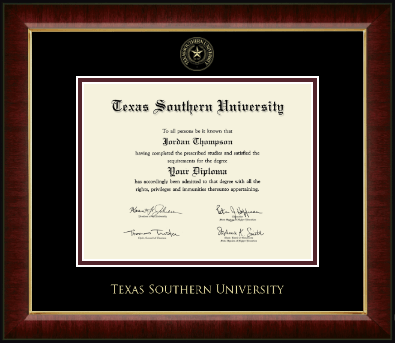 Texas Southern University diploma frame - Gold Embossed Diploma Frame in Murano