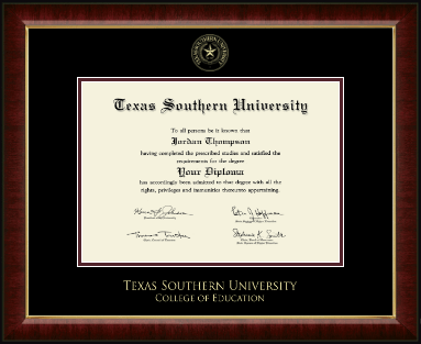 Texas Southern University diploma frame - Gold Embossed Diploma Frame in Murano