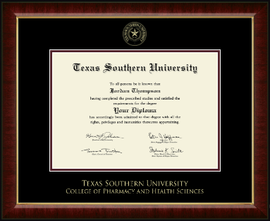 Texas Southern University diploma frame - Gold Embossed Diploma Frame in Murano