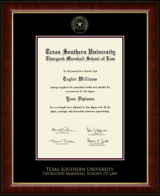 Texas Southern University diploma frame - Gold Embossed Diploma Frame in Murano