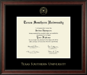 Texas Southern University Gold Embossed Diploma Frame in Studio