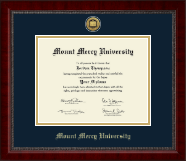 Mount Mercy University diploma frame - Gold Engraved Medallion Diploma Frame in Sutton