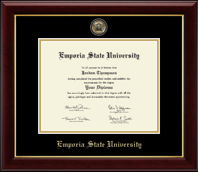 Emporia State University diploma frame - Masterpiece Medallion Diploma Frame in Gallery