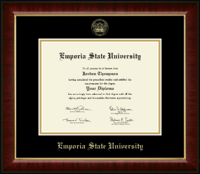 Emporia State University diploma frame - Gold Embossed Diploma Frame in Murano