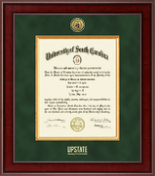 University of South Carolina Upstate Presidential Gold Engraved Diploma Frame in Jefferson