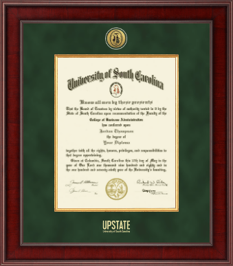 University of South Carolina Upstate diploma frame - Presidential Gold Engraved Diploma Frame in Jefferson