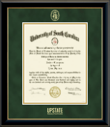 University of South Carolina Upstate diploma frame - Gold Embossed Diploma Frame in Onyx Gold