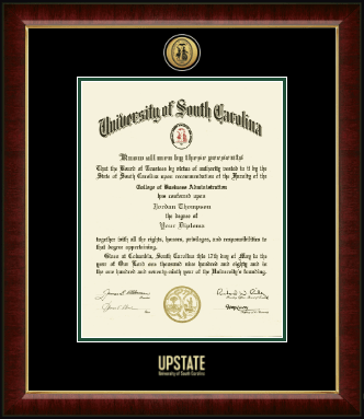 University of South Carolina Upstate diploma frame - Gold Engraved Medallion Diploma Frame in Murano