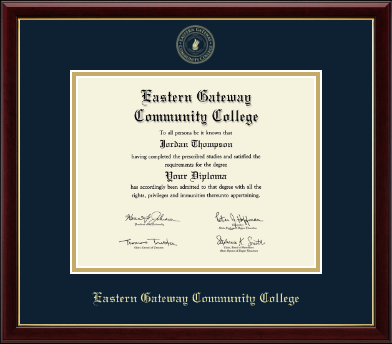 Eastern Gateway Community College diploma frame - Gold Embossed Diploma Frame in Galleria