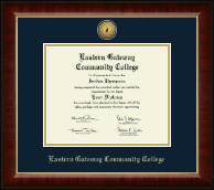 Eastern Gateway Community College Gold Engraved Medallion Diploma Frame in Murano