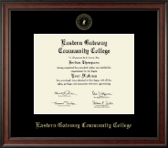 Eastern Gateway Community College Gold Embossed Diploma Frame in Studio