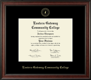 Eastern Gateway Community College diploma frame - Gold Embossed Diploma Frame in Studio