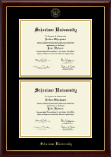 Schreiner University Double Diploma Frame in Gallery