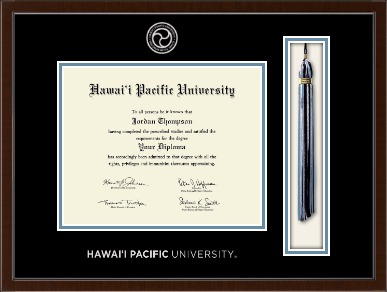 Hawaii Pacific University diploma frame - Tassel & Cord Diploma Frame in Delta