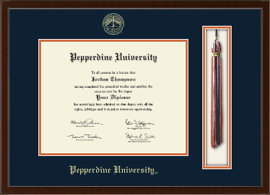 Pepperdine University diploma frame - Tassel & Cord Diploma Frame in Delta