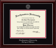 Northeastern University diploma frame - Silver Embossed Diploma Frame in Gallery Silver