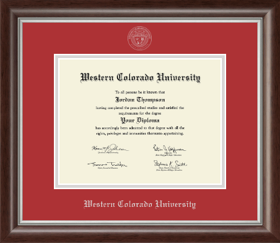 Western Colorado University diploma frame - Silver Embossed Diploma Frame in Devonshire