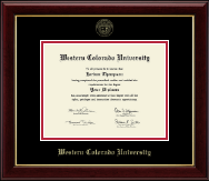 Western Colorado University Gold Embossed Diploma Frame in Gallery