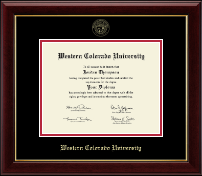 Western Colorado University diploma frame - Gold Embossed Diploma Frame in Gallery