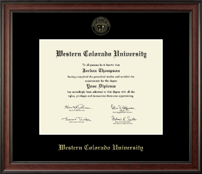 Western Colorado University diploma frame - Gold Embossed Diploma Frame in Studio
