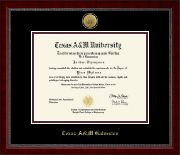 Texas A&M University - Galveston Gold Engraved Medallion Diploma Frame in Sutton