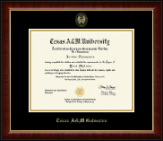 Texas A&M University - Galveston Gold Embossed Diploma Frame in Murano