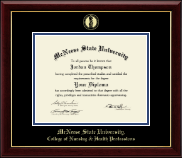 McNeese State University Gold Embossed Diploma Frame in Gallery