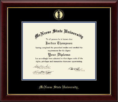 McNeese State University diploma frame - Gold Embossed Diploma Frame in Gallery