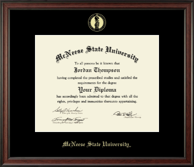 McNeese State University diploma frame - Gold Embossed Diploma Frame in Studio