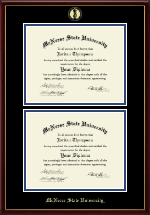 McNeese State University Double Diploma Frame in Galleria