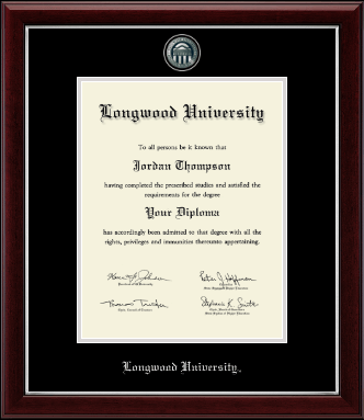 Longwood University diploma frame - Masterpiece Medallion Diploma Frame in Gallery Silver