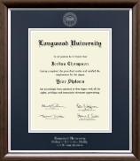 Longwood University diploma frame - Silver Embossed Diploma Frame in Devonshire