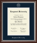 Longwood University diploma frame - Silver Embossed Diploma Frame in Devonshire
