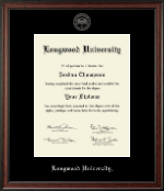 Longwood University Silver Embossed Diploma Frame in Studio