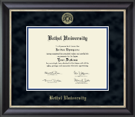 Bethel University Indiana diploma frame - Gold Embossed Diploma Frame in Noir