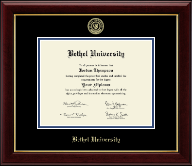 Bethel Indiana diploma frame - Gold Embossed Diploma Frame in Gallery