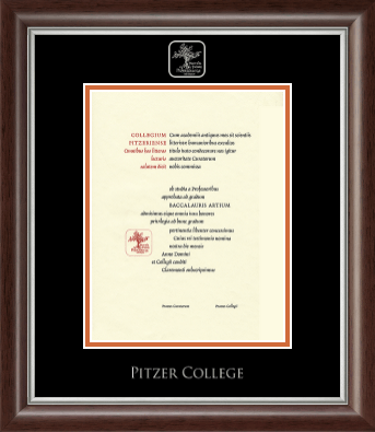 Pitzer College diploma frame - Silver Embossed Diploma Frame in Devonshire