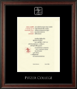 Pitzer College Silver Embossed Diploma Frame in Studio