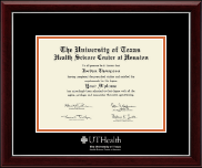 University of Texas Health Science Center at Houston Silver Embossed Diploma Frame in Gallery Silver