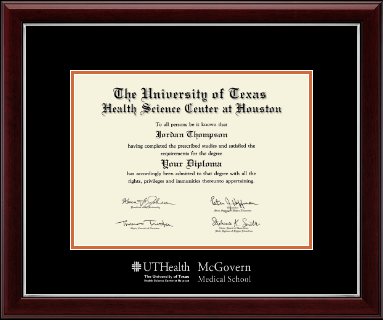 University of Texas Health Science Center at Houston diploma frame - Silver Embossed Diploma Frame in Gallery Silver