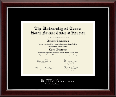 University of Texas Health Science Center at Houston diploma frame - Silver Embossed Diploma Frame in Gallery Silver